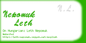 nepomuk leth business card